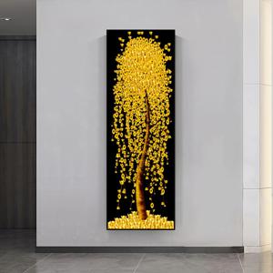 TEMU 골든 코인 무테두리 수직 캔버스 아트 프린트 - 무취 부자 & 벽 장식, 거실, 침실, 사무실에 적합 - 생일, 선물, 부자 끌어들이기 아트워크용 럭셔리 잉크 캔버스