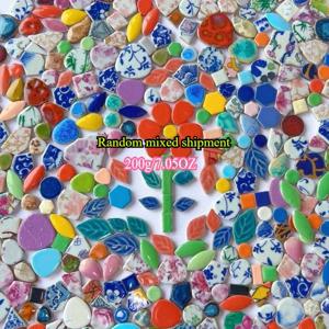 TEMU 200/500/1000g 혼합 색상 DIY 유리 타일 - 꽃무늬, 기하학적 & 추상 패턴이 있는 융해 가능한 유리 재료, 벽 예술용 불규칙한 형태의 스테인드글라스 스타일 공예품, 홈 데코 (생동감 있고 연한색), 아트 프로젝트 용품, 창의적인 디자인 타일, 장식 타일 아트, 공예 애호가를 위한 DIY 공예 재료