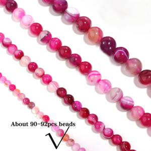 TEMU 천연 장미색 조개돌로 제작된 루즈 라운드 비즈, 다양한 크기 (4/6/8/10mm)로 제공, 팔찌 및 목걸이와 같은 자신만의 주얼리 제작에 적합