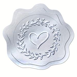 TEMU 100개 엠보싱 왁스 씰 스티커, 하트 모양 봉투 밀봉 스티커, 발렌타인데이, 결혼식, 신부를 위한 선물, 감사 카드 및 파티 답례품으로 사용 가능