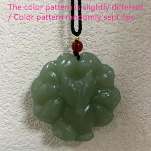 TEMU 고품질 천연석 구미호 펜던트 재물운 부적, 남녀공용 목걸이 스웨터 체인, 크리스마스, 밸런타인데이, 설날, 아버지의 날, 어머니의 날, 스승의 날, 새해, 칠석, 할로윈, 부활절에 적합