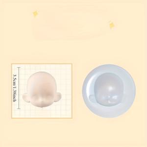 TEMU 사랑스러운 Q-스타일 실리콘 얼굴 몰드 - 석고, 레진, 왁스 및 클레이 아트에 적합한 가벼운 공예 도구입니다. 표현적인 얼굴 특징이 있는 복잡한 캐릭터 디자인을 특징으로 합니다. 이 유연하고 재사용 가능한 몰드는 가정 장식에 적합합니다.