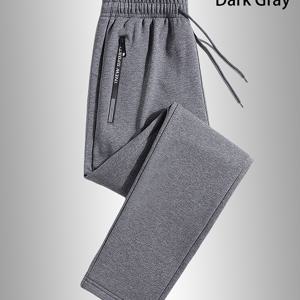 TEMU 남성용 레그 팬츠 1개, 사계절 캐주얼 통기성 스포츠 바지, 3가지 색상 선택 가능, 편안하고 부드러운 원단, 양면 포켓 디자인, 허리 주름 드로스트링, 헬스장 트레이닝에 적합