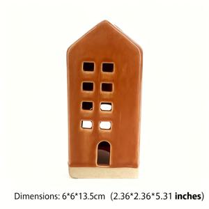 TEMU 수집용 건물 & 액세서리 세라믹 코티지 장식, 캔들 홀더로 사용 가능, 홈 데코, 다양한 모양과 색상, 창의적인 컷아웃 디자인. 거실, 침실, 주방, 기도 공간에 적합한 축제 장식. 전기 필요 없음 – 로맨틱 미니어처 스타일, 기발한 공예, 계절 디스플레이, 창의적인 장식, 컷아웃 디자인, 정교한 장인 정신, 예술적인 도자기, 장식용 조각상