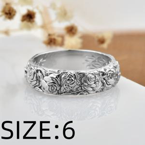 TEMU 1개, 유럽 패션 - 구리 재질, 고급스러운 장미 패턴 반지, 럭셔리 빈티지 스타일 - 남녀 모두에게 적합한 스타일리시하고 독특한 반지. 파티, 졸업 파티, 크리스마스, 추수감사절, 일상복에 완벽. 배터리 없음