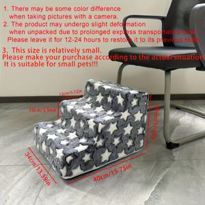 TEMU 3단 강아지 경사대 & 계단 - 부상당한 반려동물, 노령견/고양이용 - 미끄럼방지 탈착식 커버, 실내용 펫 계단 (소/중/대 사이즈 선택 가능) - 바닥 계단 오르기 용