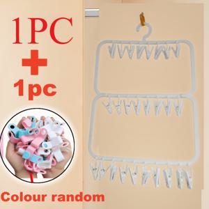 TEMU 다용도 클립 옷걸이 | 양말, 속옷, 모자, 장갑에 적합 | 플라스틱, 벽걸이형, 실내 보관 및 실외 건조에 이상적, 다용도 랙