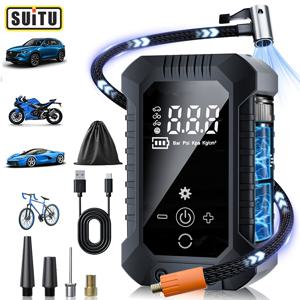TEMU 수이투 미니 차량용 무선 에어펌프, USB 충전식 리튬 배터리 및 디지털 디스플레이, 휴대용 고출력 공기 압축기, 내구성 있는 구조, 컴팩트하고 가벼운 디자인, 조작이 쉬운 차량 유지보수 도구
