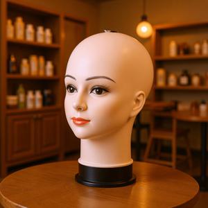 TEMU 리얼한 플라스틱 인형 머리, 가발 및 모자 쇼핑에 적합, 귀 및 핀 포함, 안경, 마스크, 스카프 전시 및 살롱 및 소매점 사용에 이상적