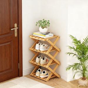 TEMU 신발장 원목 신발정리 수납대 접이식 구조 조립 쉬운 다층 신발보관