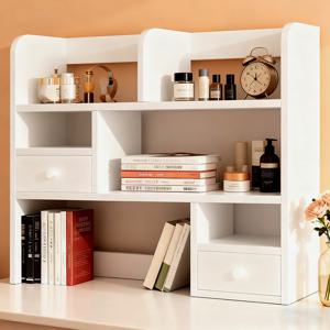 TEMU OYIKYI 스탠드 책상 책꽂이 수납 선반 정리 공간활용 튼튼한 책장 - 공간 절약형 디자인 (가정/사무실/기숙사용), 간편한 조립 보관 랙, 다용도 랙 - 다용도 책상위 정리 선반 미니 서랍 책장 서재 인테리어 우드 가구 사무실 책상 책 진열대