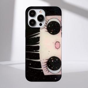 TEMU 휴대폰 케이스 - 유머러스한 눈 디자인, 신상 트렌딩 휴대폰 커버, 무광 낙하 방지 대형 개방, iPhone 17/16/15/14/13/12/11/XS Max/Extended/Xs/7P/Plus/Pro Max Mini AIR 시리즈 호환, 친구를 위한 완벽한 선물