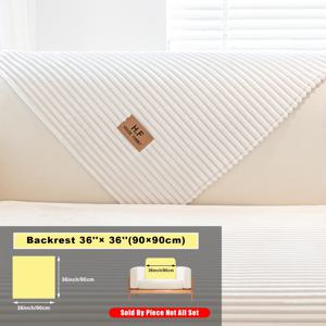 TEMU 후이펀 유럽 및 미국 스타일 인기 단색 플러시 소파 쿠션 1개, HF 패브릭 라벨 숏플러시 섹셔널 소파 커버, 사계절용 소파 가구 커버 매트, 반려동물 친화적 미끄럼 방지 소파 보호 패드, 거실, 침실, 사무실, 집 장식용으로 적합