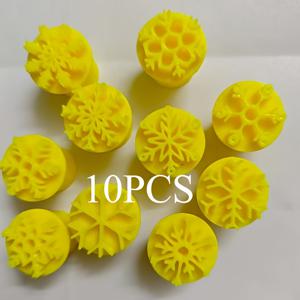 TEMU 10개 세라믹 클레이 눈송이 스탬프 세트, DIY 창작 프로젝트에 이상적, 완벽한 휴일 및 생일 선물 아이디어, 공예 도구, 아트 스탬프, 눈송이 디자인, 고품질 클레이 몰드, 내구성 있는 스탬프, 클레이 스탬프, 도자기 스탬프, 창의적인 , DIY 애호가