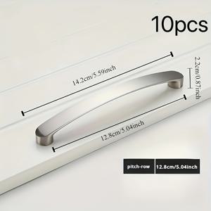 TEMU 10개 세트 프로스트 알루미늄 합금 캐비닛 손잡이 - 튼튼한 메탈 서랍 손잡이, 주방 및 서랍장 문에 적합, 부식 방지, 장착 나사 포함, 가정용 가구를 위한 훌륭한 하드웨어 추가