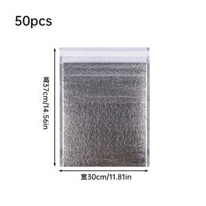 TEMU 50개 간단한 보온 가방, 피자 보온 가방, 야채 및 과일 보관 가방, 일상용 보온 가방, 가정 필수품