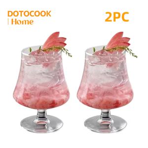 TEMU 2개 세트 하이풋 유리컵, 커피·주스·음료용 창의적인 투명 로스터테일 유리잔, 우아한 버블 디자인 바&주방 도구, 홈파티&레스토랑 사용에 완벽, 내구성&스타일리시한 모던 엔터테이닝 음료용기