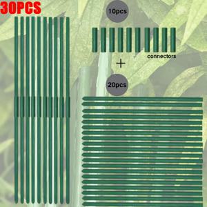 TEMU 업그레이드 헤비듀티 DIY 180cm (70.8인치) 그린 가드닝 식물 지지대 및 커넥터 키트 30pcs DIY 금속 정원 식물 지지대 스테이크 및 커넥터 세트 11mm 직경, 재사용 가능 채소, 과일 및 덩굴식물에 적합