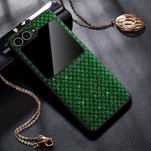 TEMU 갤럭시 Z 플립 7 6 FE용 컬러풀 글리터 블링 스파클리 케이스 - 반짝이는 프로스티드 텍스처 보호 폰 커버