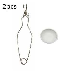 TEMU 2개 세트 금속 용해 도구, 용해 집게 + 용해 그릇, 전기 불필요, 식품 접촉 불가, 금속 용해 및 정제 장비용, 실험실 금속 용해, DIY 주얼리 공예 주조 도구