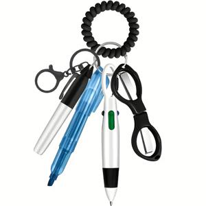 TEMU 간호사 펜 6개입 세트, 배지 클립이 있는 수납식 미니 간호사 볼펜, 손목과 옷에 착용 가능, 간호사의 날을 위한 이상적인 선물