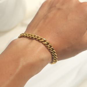 TEMU 남성 10mm 쿠바 체인 팔찌 - 폴리싱 마감, 퇴색 방지. 트렌디한 남성 주얼리를 위한 완벽한 선물 선택. 발렌타인데이, 크리스마스, 새해에 이상적입니다.