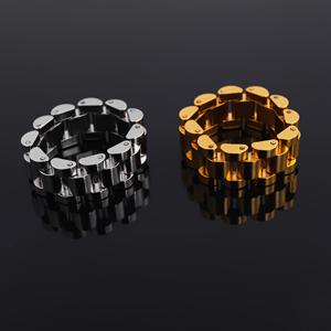 TEMU 2개 세트 스타일리시 레트로 고급 디자인 스테인리스 스틸 시계 밴드 팔찌 반지, 연회 참석 시 축하 선물로 적합