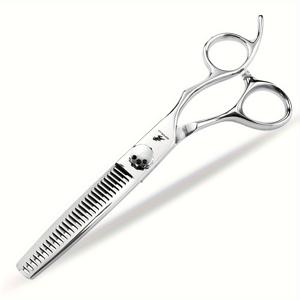 TEMU 6.0인치 이발기 가위 커팅 가위 얇은 가위 납작 가위 이빨 가위