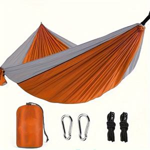 TEMU 1인용 초경량 행잉 베드 - 휴대용 실내/야외 해먹, 캠핑, 하이킹, 해변용 - 내구성 강한 부드러운 원단, 나무/스탠드 호환 - , 가정, 여행에 이상적 - 성인 및 청소년용 (170cm 높이, 200kg 용량) -