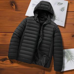 TEMU 남성용 아웃도어 스포츠 캐주얼 재킷, 트렌디한 단색 경량 후드 코트, 패셔너블한 남성용 재킷