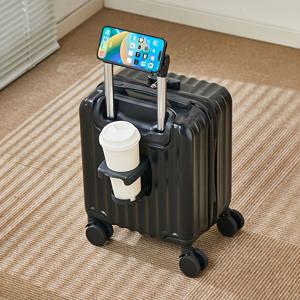 TEMU 신선하고 스타일리시한 신형 14인치 경량 기내용 캐리어 트롤리 , 남성용 고가치 소형 수하물, 잠금 기능이 있는 스피너 휠 여행 케이스, 사진 촬영 및 야외 여행용 다기능 고하중 수용량