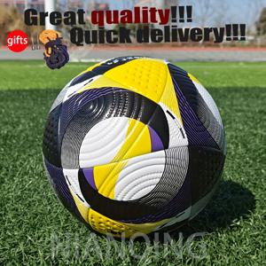 TEMU 새로운 디자인 사이즈 5 축구공, 성인 훈련 및 경기용, 이음매 없는 열 접착, 보호 기능, 내마모성, 두꺼운 4.0 PU 소재, 공 바늘 및 네트 포함