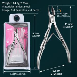 TEMU 전문용 큐티클 트리머, 네일 큐티클 커터, 날카로운 날이 달린 스테인리스 스틸 큐티클 니퍼, 네일 가위, 매니큐어 도구, 이중 스프링, 네일 케어 및 페디큐어용, 네일 도구 (실버 색상)