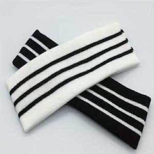 TEMU 남녀공용 흑백 니트 레터링 헤어밴드 2개 세트, 헤드랩, 페이스 타월, 땀 흡수 헤드기어, 스포츠 및 스트리트댄스용