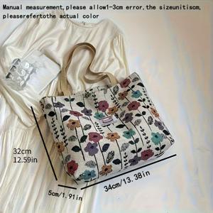TEMU 여성을 위한 패션 토트백 1개, 우아한 보라색 플로럴 핸드백, 지퍼 잠금 방식의 겨드랑이 가방, 외출, 통근, 학교 또는 일상 사용에 적합합니다. 완벽한 데일리 액세서리 및 완벽한 선물. 스몰 사이즈 미니, 라지 사이즈 레귤러