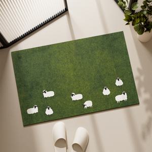 TEMU 1개, 잔디 양, 욕실 미끄럼 방지 바닥 매트, 고무 쿠션, 화장실, 주방 범용 발 쿠션, 화장실 문 매트, 싱크대 발 매트, 화장실 카펫