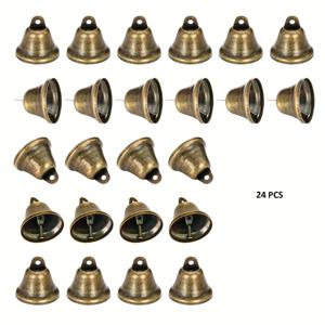 TEMU 24개 48개 공예 벨 징글 벨 크리스마스 빈티지 벨 38mm 소형 벨 만들기 집 개 훈련 도마뱀 벨 결혼식 장식 답례품 공예 크리스마스 트리