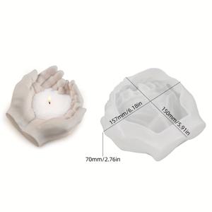 TEMU 양손 트레이 실리콘 몰드 창의적인 양손 수납 접시 석고 몰드 DIY 키 보관 접시 드립 레진 시멘트 클레이 몰드 양손 캔들 홀더 화병 다육이 화분 데스크탑 장식 실리콘 몰드