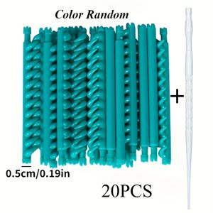 TEMU 20/30개 헤어 루트 컬링 아이언 세트 (클립 포함) - 다양한 사이즈 (2.3/3.3/4/5mm) 살롱용 볼륨 웨이브 & 푹신한 질감 컬링 아이언, 앞머리와 루트 리프트, 웨이브 패턴, 탄력적인 컬링, 장시간 지속되는 헤어 스타일링 도구, 여성의 날 선물