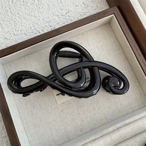 TEMU 여성을 위한 새로운 패셔너블한 음표 무광 헤어 클립, 뒤머리 업스타일용 클로 클립, 고급스러운 기품의 헤어 액세서리