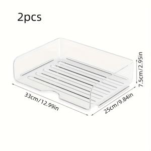 TEMU 2개 스택형 책상 정리함 (전면 패널 & 프레임 포함) - 튼튼한 플라스틱 파일 보관 상자 (상단 선반 포함), 좁은 공간을 위한 공간 절약형 디자인, 사무실, 가정, 학교용 다단 선반 - 학생 및 전문가에게 적합