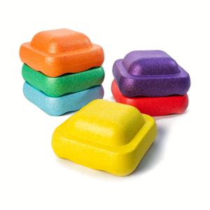 TEMU 6개 EPP 균형 보드 세트, 균형 훈련용 피트니스 장비, 감각 통합 건축 블록, 감각 통합 훈련 도구 - 실내 및 실외 운동 도구로 조정력과 신체 능력을 향상시키는 균형 패드, 균형 보드, 균형 훈련, 체육관 장비, , 감각실 장비, 신체학 요법 장비