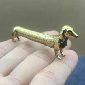 TEMU 수집용 피규어, 크리스마스 장식용 롱다크슈ンド 피규어 장식품, 황동 개 조각상, 선물용 탁상 수공예품, 할로윈