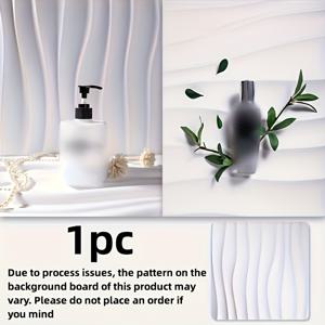 TEMU 2D 평면, 1개 전문가용 사진 촬영 배경막 - 뉴트럴 웨이브 질감의 우아한 화이트, 고강도 PVC 소재, 제품 촬영, 스튜디오, 전자상거래, 가정용 배경판으로 가볍고 휴대가 간편, 전원 불필요, 간편한 설치, 2D 평면