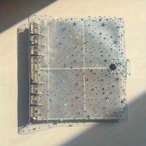 TEMU 페이지당 8개의 포켓이 있는 10페이지 레이저 별 사진 앨범 - 두꺼운 PET 소재, 별 디자인, 홈 데코, 스크랩북, 사진 정리, 스크랩북용 사진 앨범, 스크랩북 용품, 장식 커버, 튼튼한 제본에 적합