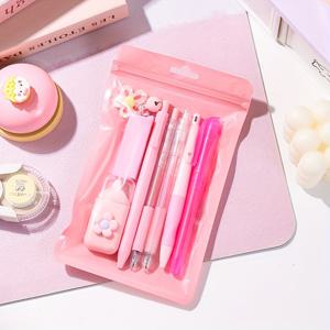 TEMU 필기구 컬렉션 - 하이라이터, 참, 지우개, 클릭식 펜 2개, 자동연필, 젤 펜 등 필수 필기구가 포함된 신선한 필기구 패키지 - 문구류 매니아를 위한 이상적인 선물