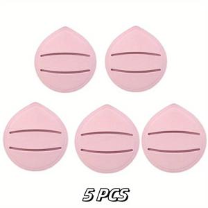 TEMU 5개입 두꺼운 및 확대된 워터 퓌프 - 리퀴드 및 BB 크림용 메이크업 도구, 습식 및 건식 사용 모두에 적합, 쉬운 블렌딩, 라이트 베이지 색상의 푹신하고 가벼운 퓌프 (파우더 프리, 위생적)