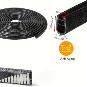 TEMU 자동차 도어 엣지 보호용으로 특별히 설계된 금속 코어가 있는 33피트 자동차용 고무 웨더스트립. 세단, 트럭, SUV, ATV, 보트에 적합
