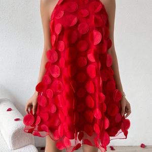 TEMU 여성용 우아한 A라인 행크넥 파티 드레스 - 크리스마스, 새해, 발렌타인데이 추천 - 긴 루즈핏 드레스, 세탁기 사용 가능한 정장 이브닝 가운, 봄 여름 가을 이벤트용 LL168