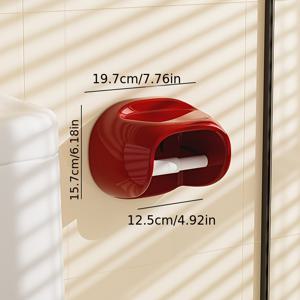 TEMU 신형 벽걸이 티슈 박스, PET 소재, 화장지 홀더, 욕실 티슈 보관 선반, 벽걸이 티슈 랙, 욕실 티슈 홀더, 욕실 액세서리, 욕실 수납 및 정리